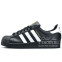 Кроссовки Мужские Adidas SuperStar Black White Gold