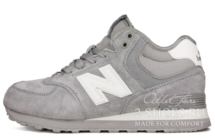 Кроссовки New Balance 574 High Winter Grey White  серые