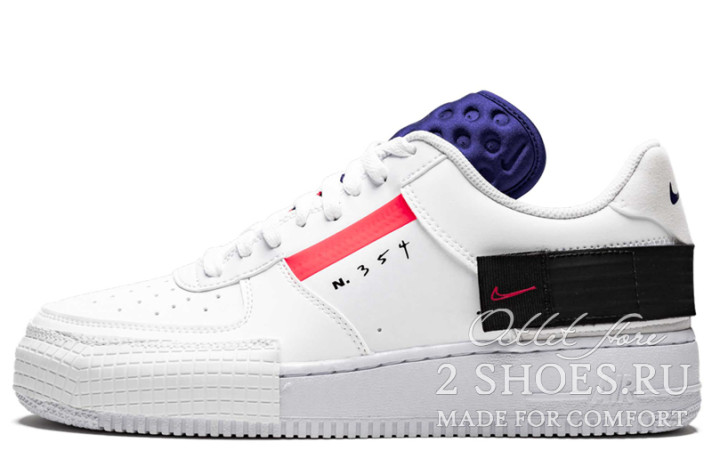 Кроссовки Nike Air Force 1 Type N354 Summit White CI0054-100 белые, кожаные